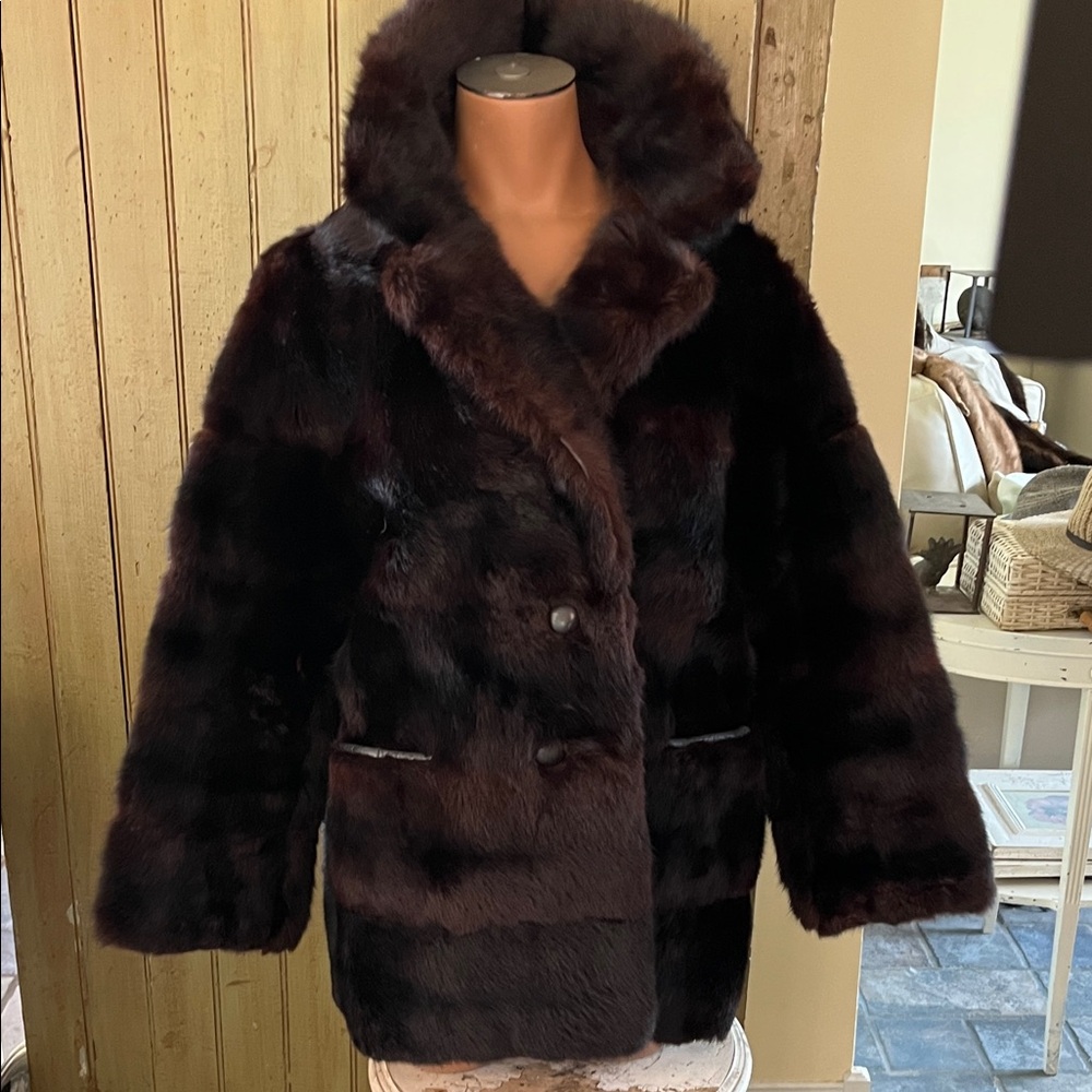 MINK COAT REAL FUR - Picture 5 of 14
